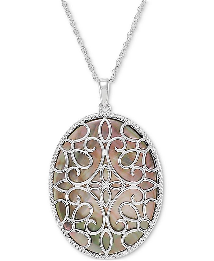 Mother of outlet pearl teardrop necklace