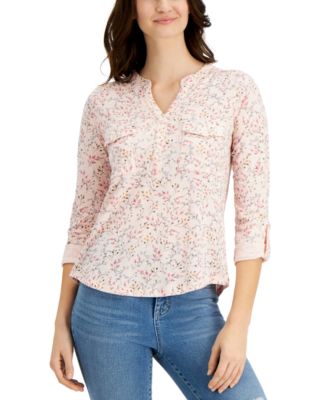 macy's style & co petite tops