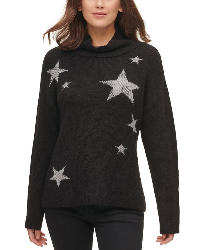 poncho sweater with fur trim