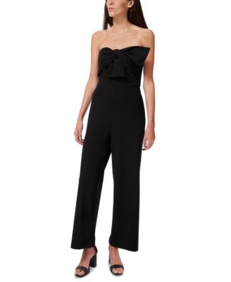 womens black strapless jumpsuit