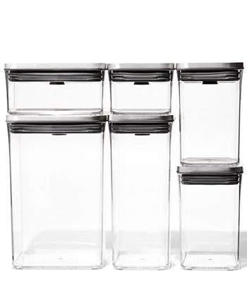 OXO Steel Pop Food Storage Containers, Set of 6 - Macy's