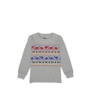 image of Epic Threads Little Boys Long Sleeve Multi Dino Graphic Thermal