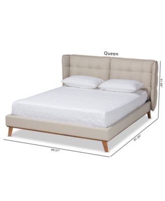 Gretchen Modern and Contemporary Queen Size Platform Wingback Bed