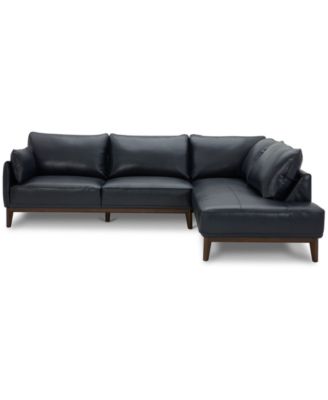 Jollene Leather 2-Pc. Sectional with Chaise, Created for Macy's
