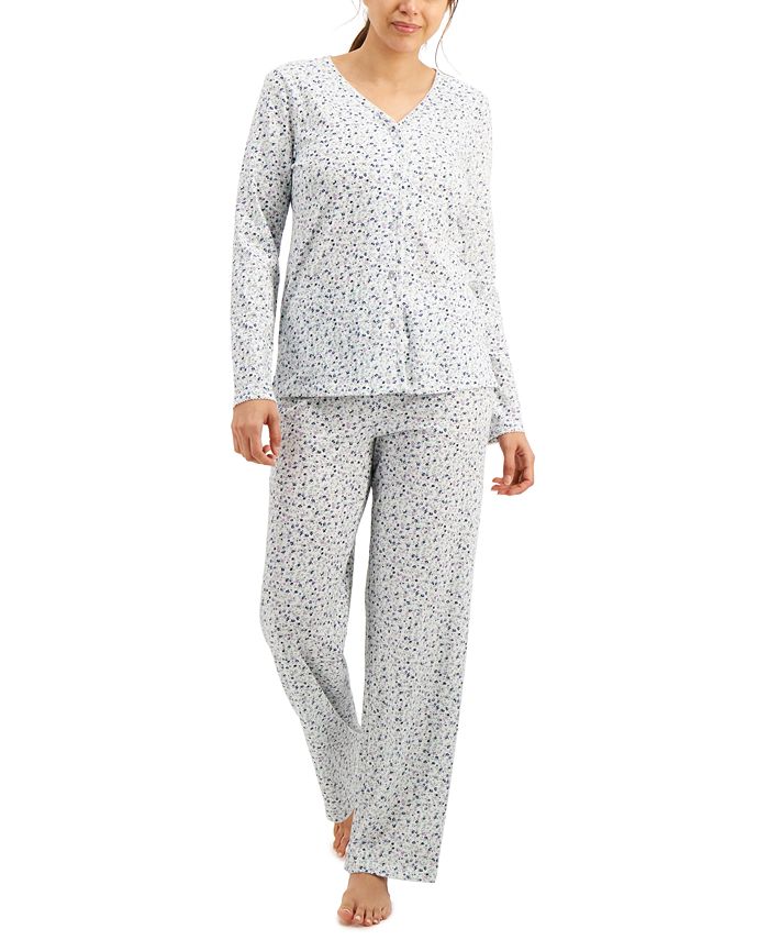Charter Club Printed Cotton Pajama Set, Created for Macy's - Macy's