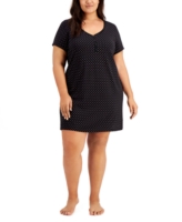 Charter Club The Everyday Cotton Plus Size Sleep Shirt, Created for Macy's - Duo Dot
