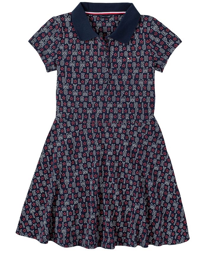 Tommy Hilfiger Big Girl Printed Pique Polo Dress - Macy's