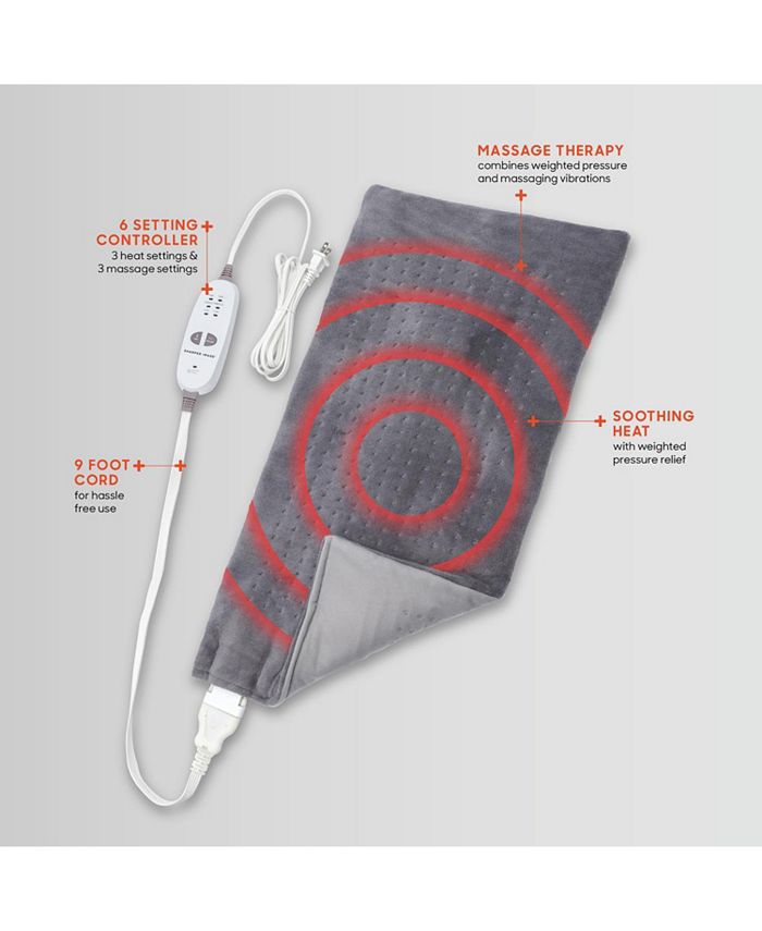 Macy's Sharper Image Massaging Weighted Heating Pad 6 Settings Macy's
