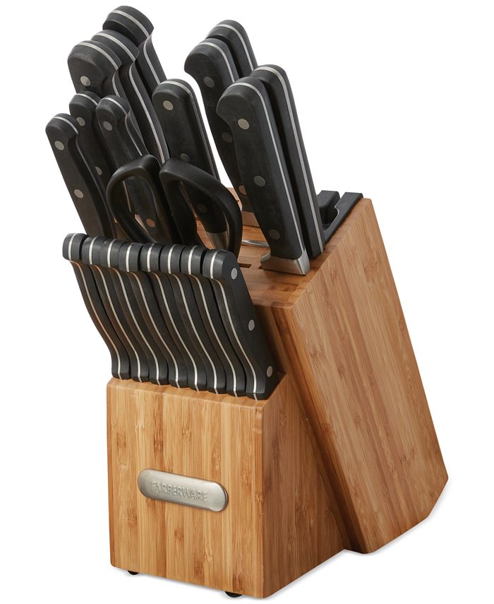 Farberware Edgekeeper 21-Pc. Forged Cutlery Set - Macy's