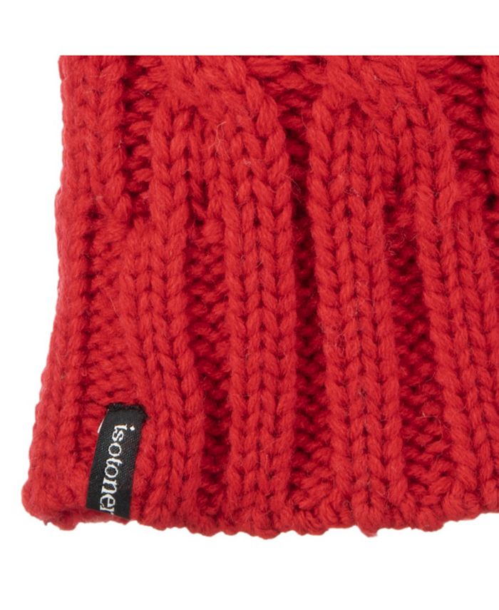 Isotoner Signature Women's Lined Chunky Cable Knit Mittens Gloves Macy's