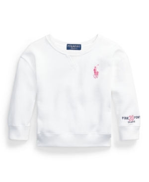 Toddler Girls Pink Pony Fleece Sweatshirt