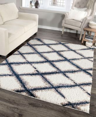 CLOSEOUT! Orian Cotton Tail Line Trellis 6'7" x 9'6" Area Rug