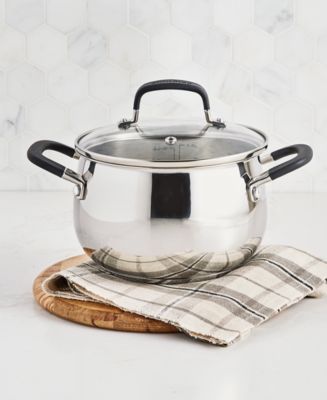 Belgique CLOSEOUT! Polished Stainless Steel 20-Qt. Covered Stockpot,  Created for Macy's - Macy's