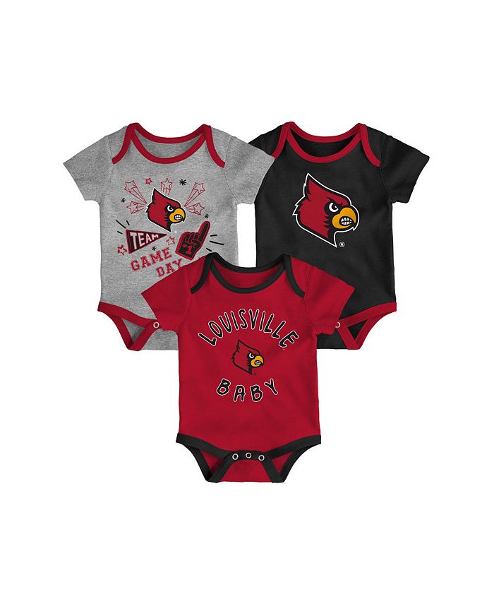 Outerstuff Newborn Girls Louisville Cardinals 3piece Creeper Set