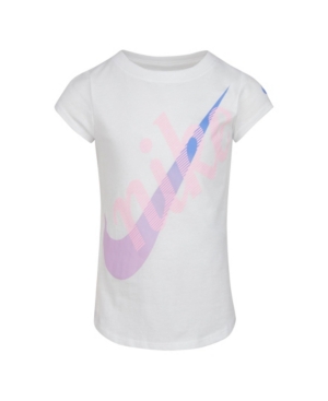 image of Nike Little Girls Short Sleeve Logo Graphic T-shirt
