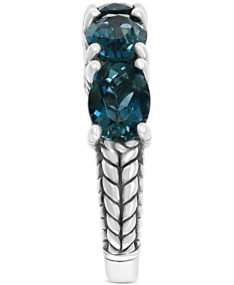 EFFY&reg; London Blue Topaz Statement Ring (3-3/4 ct. t.w.) in Sterling Silver