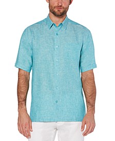 Men's 100% Linen Short-Sleeve Shirt