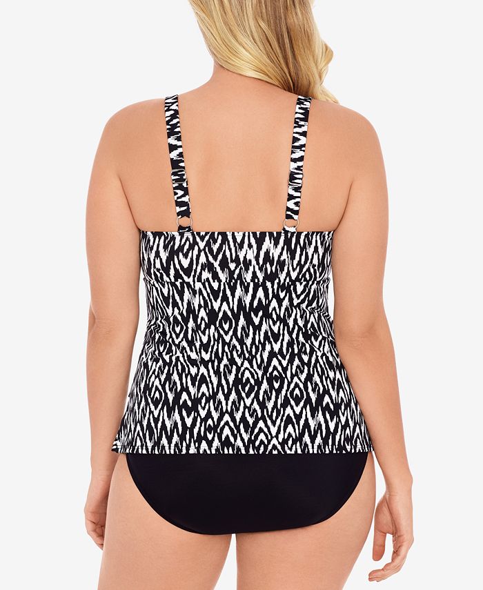 Swim Solutions Tiered TummyControl OnePiece Swimsuit, Created for