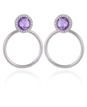 T Tahari Women's Winter Bloom Door Knocker Post Earring