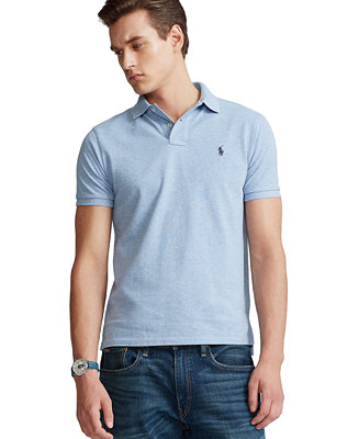 Mens T-shirts Ralph Lauren T-shirts Ralph Lauren Custom Slim Fit Performance Polo Shirt in Blue for Men 