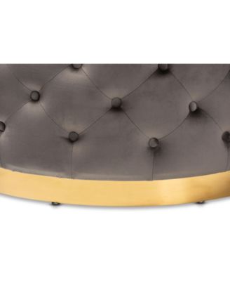 Sasha Glam and Luxe Round Cocktail Ottoman
