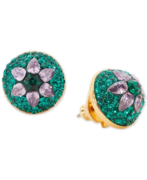 image of Kate Spade New York Crystal Flower Dome Stud Earrings