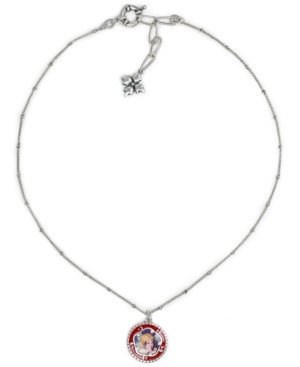 image of Patricia Nash Silver-Tone Cameo Pendant Necklace, 15-4/5