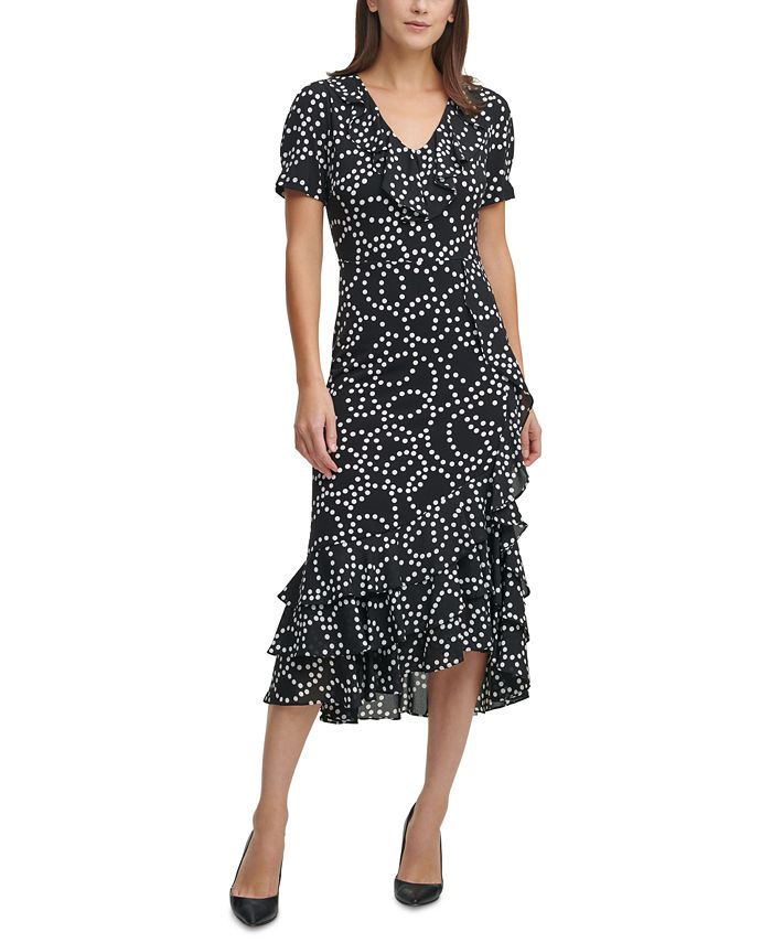 KARL LAGERFELD PARIS Ruffled Midi Dress Macy's