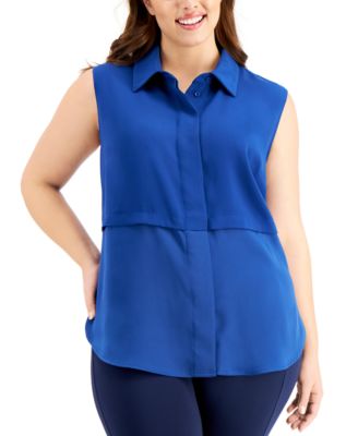 macy's last act plus size tops