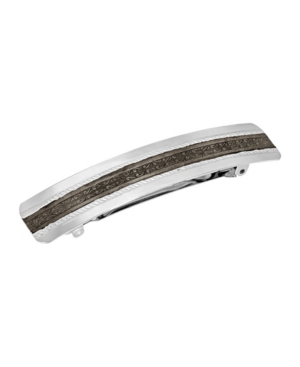 image of Women-s Black-Tone and Silver-Tone Bar Hair Barrette