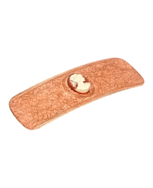 image of Women-s Copper-Tone Cameo Hair Barrette