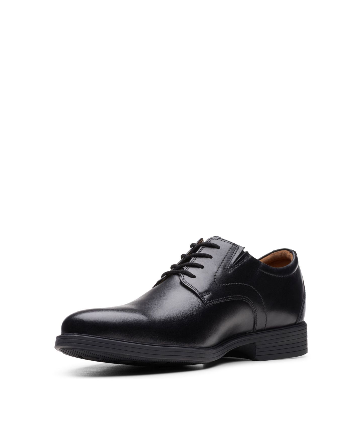 Мужские лоферы Clarks Men's Whiddon Plain Oxfords, цвет: Чёрный кожаный — фото 7