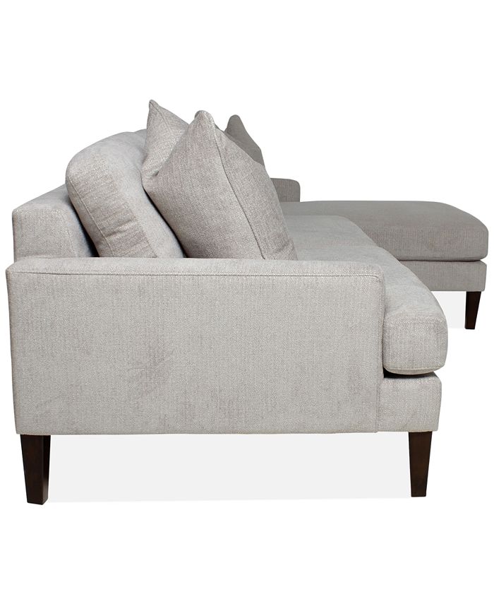 Furniture CLOSEOUT! Raevan 109" 2Pc. Fabric Sectional with Chaise, Created for Macy's & Reviews