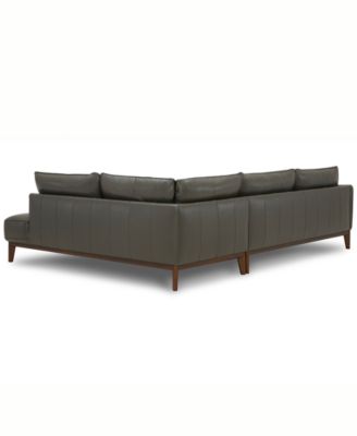 Jollene Leather 2-Pc. Sectional with Chaise, Created for Macy's