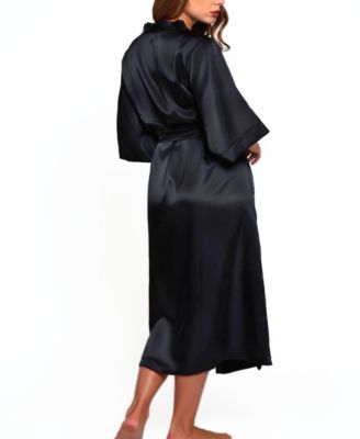 Victoria Plus Size Satin 3/4 Sleeve Long Robe