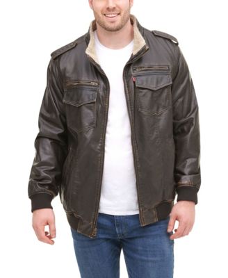 macys mens big and tall leather jackets