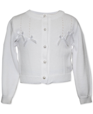 image of Blueberi Boulevard Baby Girls Bows Cardigan Sweater