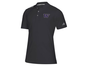adidas Men's Washington Huskies 3-Stripe Polo Shirt