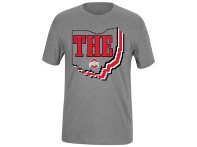 Top of the World - Men's Ohio State Buckeyes Helmet Stripe State Dual Blend T-Shirt