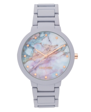 image of Nine West Women-s Lavender Rubberized Bracelet Watch, 40.5mm