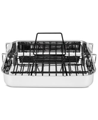 3-Ply Stainless Steel Roasting Pan with Nonstick Rack