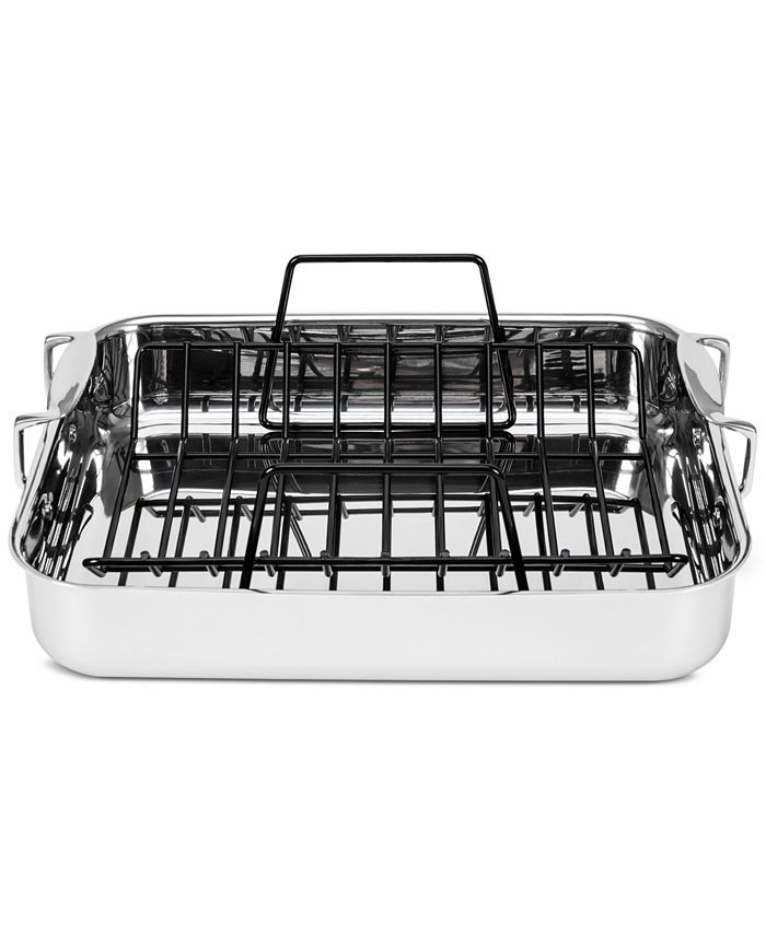 Viking 3Ply Stainless Steel Roasting Pan with Nonstick Rack Macy's