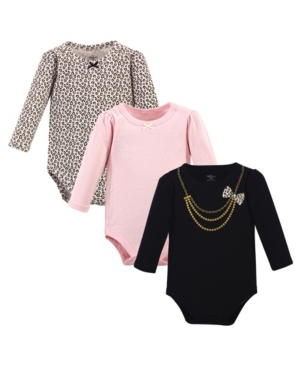 Baby Girls 3 Piece Cotton Bodysuits