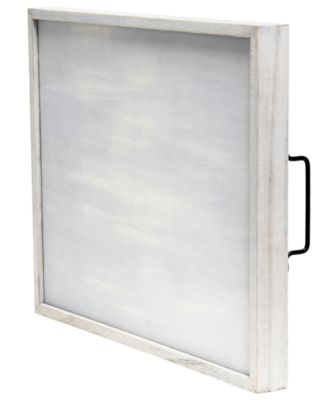 Decorative Wood Serving Tray with Handles - Farm Fresh