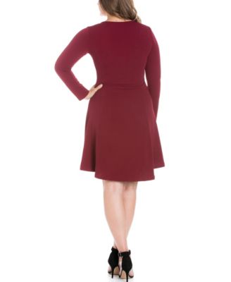 Women's Plus Size Fit and Flare Skater Dress