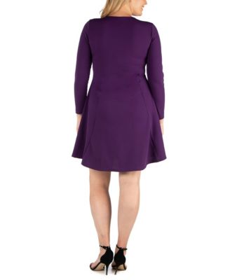 Women's Plus Size Fit and Flare Skater Dress