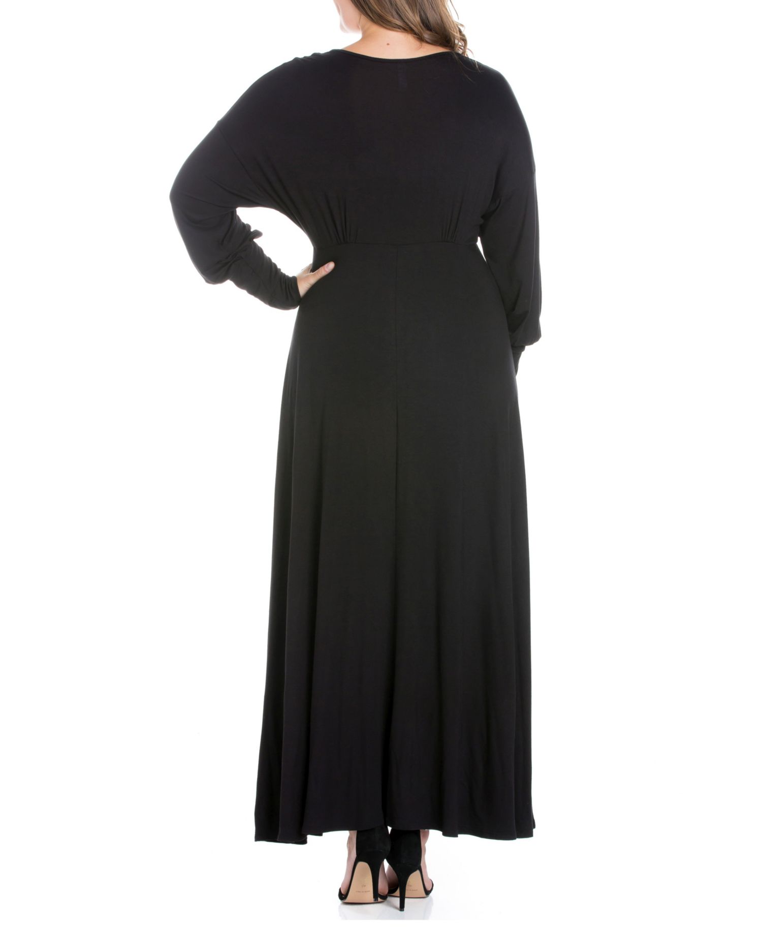 Women's Plus Size Bishop Sleeves Maxi Dress