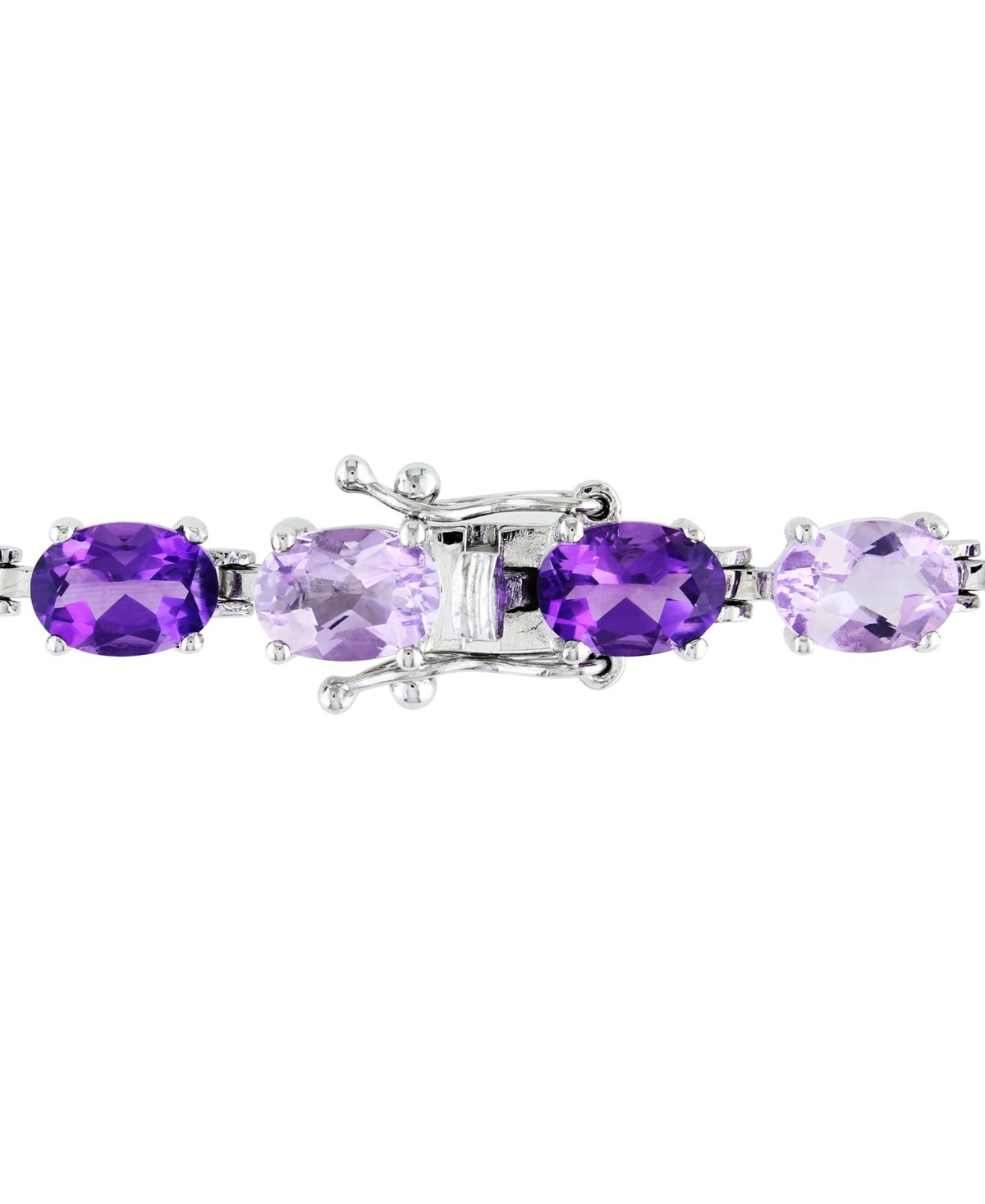 Oval Link Bracelet - Amethyst