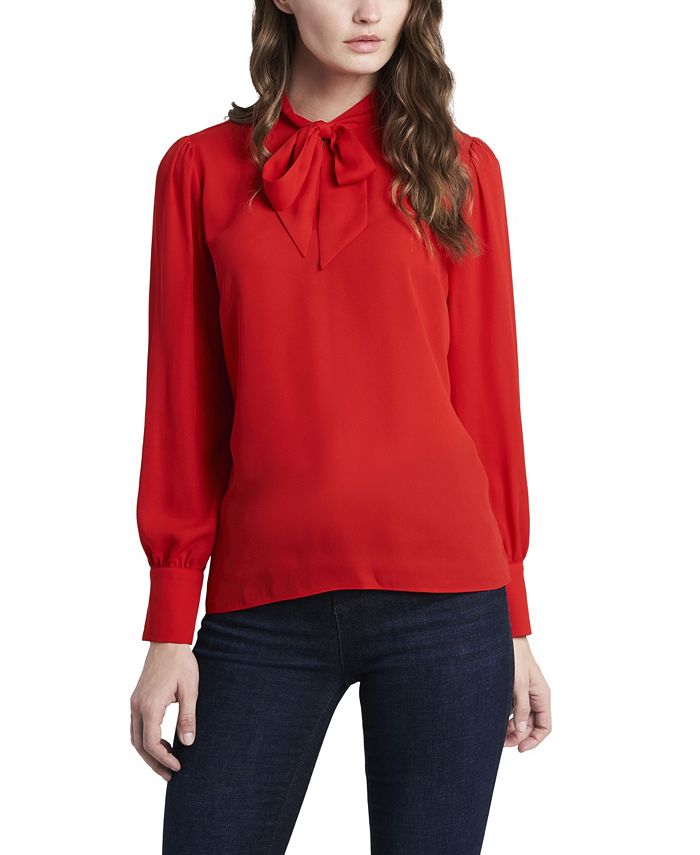 Vince camuto tie neck blouse clearance