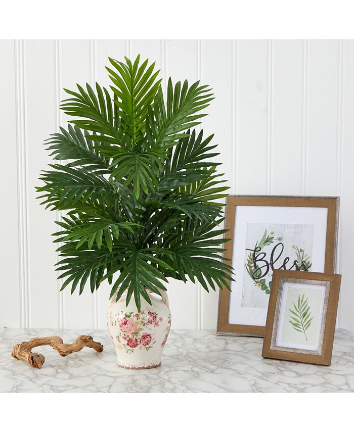 Nearly Natural Areca Palm Artificial Plant in Floral Jar Macy's